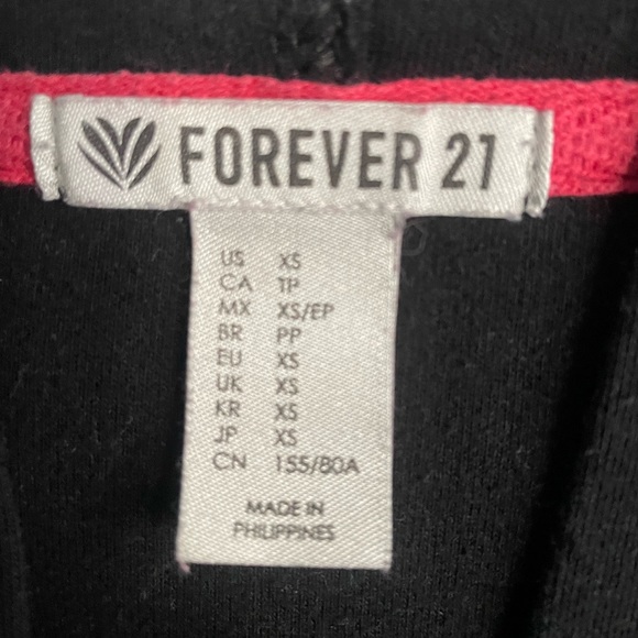 Woman’s Forever 21 Black Hoodie Sweater - Picture 2 of 3